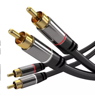 PREMIUMCORD-Kabel, 2x CINCH-2x CINCH M/M, 3m
