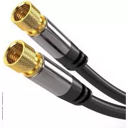 PREMIUMCORD Kabel, Satellitenantenne F-Stecker - F-Stecker (135 dB) 4x geschirmt 3m