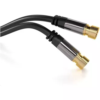 PREMIUMCORD Kabel, Satellitenantenne F-Stecker - F-Stecker (135 dB) 4x geschirmt 3m