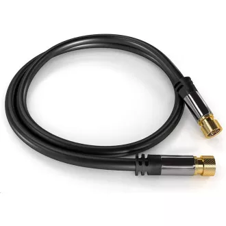 PREMIUMCORD Kabel, Satellitenantenne F-Stecker - F-Stecker (135 dB) 4x geschirmt 3m