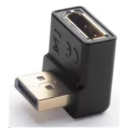 PremiumCord DisplayPort 1.2 down curved Adapter 90°, Stecker/Buchse, vergoldete Anschlüsse