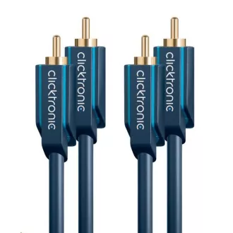 ClickTronic HQ OFC Kabel 2x Cinch - 2x Cinch RCA, M/M, 10m