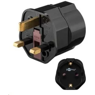 Goobay Reiseadapter für UK-Steckdose und -Geräte mit tschechischem Stecker und Erdungsstift