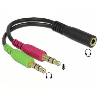 PREMIUMCORD Adapter 4-polig Klinke3,5mm für Kopfhörer und Mikrofon, 30cm PREMIUMCORD Adapter 4-polig Klinke3,5mm für Kopfhörer und Mikrofon, 30cm