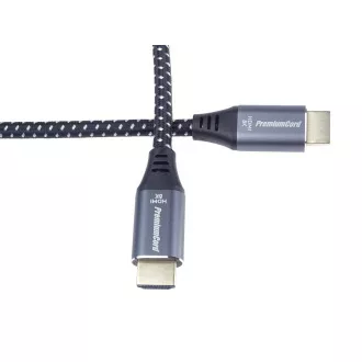 PREMIUMCORD HDMI 2.1 High Speed   Ethernet Kabel 8K@60Hz, vergoldete Stecker, 0, 5m