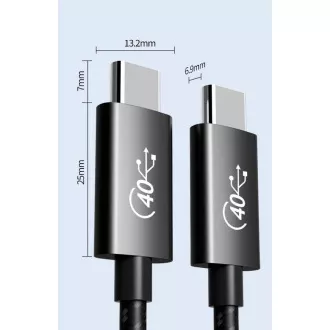 PREMIUMCORD USB4™ 40Gbps 8K@60Hz Thunderbolt 3 Kabel, 1m