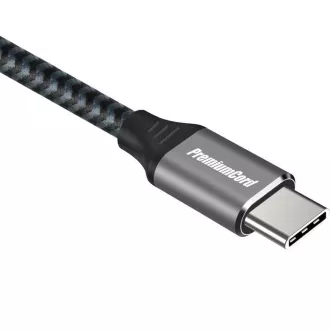 PREMIUMCORD USB 3.2 Gen 1 USB-C Kabel (M/M), Baumwollgeflecht, 1m PREMIUMCORD USB 3.2 Gen 1 USB-C Kabel (M/M), Baumwollgeflecht, 1m