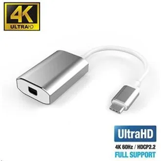 PremiumCord USB-C-zu-Mini-DisplayPort-Adapter, Auflösung 4K*2K bei 60 Hz