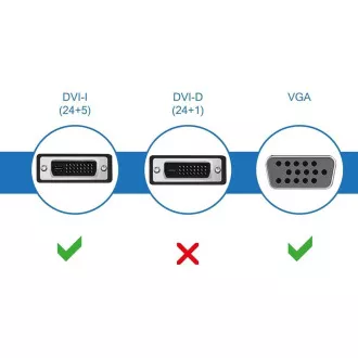 PremiumCord DVI Adapter DVI24 5M - VGA 15F PremiumCord DVI Adapter DVI24 5M - VGA 15F