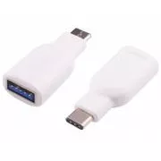PremiumCord Adapter USB 3.1 Stecker C - USB 3.0 A (M/F), OTG, weiß