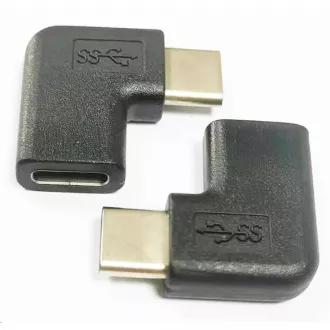 PremiumCord Adapter USB-C/Stecker - C/Buchse gebogen 90° PremiumCord Adapter USB-C/Stecker - C/Buchse gebogen 90°