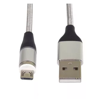PremiumCord Magnetic micro USB und USB-C Lade- und Datenkabel, 1m, silber PremiumCord Magnetic micro USB und USB-C Lade- und Datenkabel, 1m, silber
