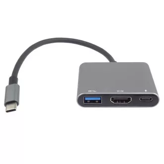 PremiumCord Adapter USB-C auf HDMI   USB3.0   PD, 4K und FULL HD 1080p Auflösung