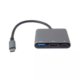PremiumCord Adapter USB-C auf HDMI   USB3.0   PD, 4K und FULL HD 1080p Auflösung