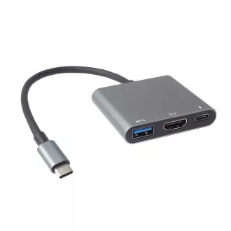 PremiumCord Adapter USB-C auf HDMI   USB3.0   PD, 4K und FULL HD 1080p Auflösung