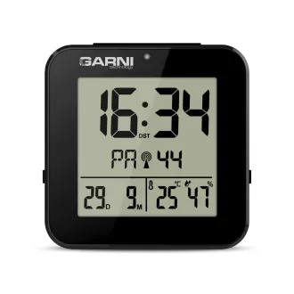 GARNI 138B - Digitaler Wecker mit Thermometer und Hygrometer, schwarz GARNI 138B - Digitaler Wecker mit Thermometer und Hygrometer, schwarz