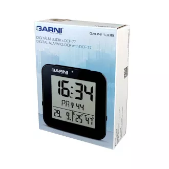 GARNI 138B - Digitaler Wecker mit Thermometer und Hygrometer, schwarz GARNI 138B - Digitaler Wecker mit Thermometer und Hygrometer, schwarz