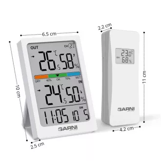 GARNI 155TH - Drahtloses Digitalthermometer mit Hygrometer