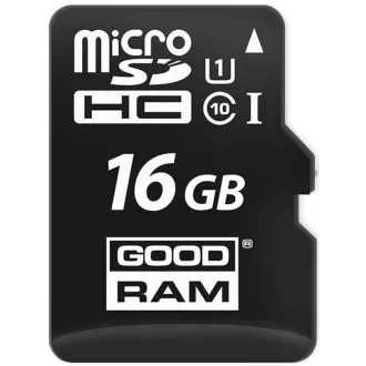 GOODRAM MicroSDHC-Karte 16GB M1AA, UHS-I Class 10, U1 + Adapter