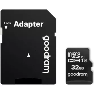 GOODRAM MicroSDHC-Karte 32GB M1AA, UHS-I Class 10, U1 + Adapter GOODRAM MicroSDHC-Karte 32GB M1AA, UHS-I Class 10, U1 + Adapter