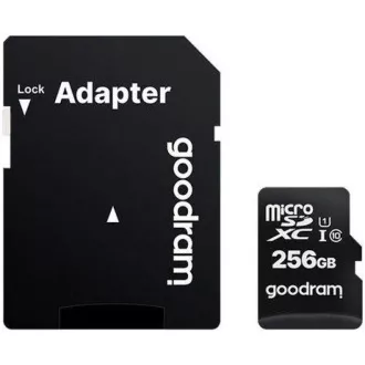 GOODRAM microSDXC-Karte 256GB M1AA (R: 100/W: 10 MB/s), UHS-I Class 10, U1 + Adapter