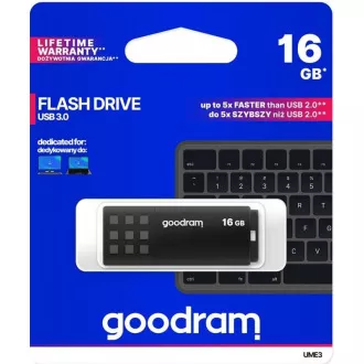 GOODRAM Flash Disk 16GB UME3, USB 3.0, schwarz