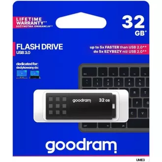 GOODRAM Flash Disk 32GB UME3, USB 3.0, schwarz