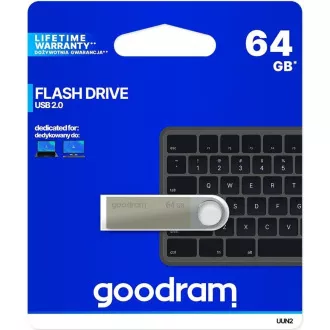 GOODRAM Flash-Laufwerk UUN2 64GB USB 2.0 silber GOODRAM Flash-Laufwerk UUN2 64GB USB 2.0 silber