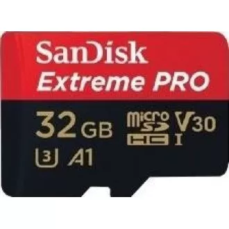SanDisk MIcroSDHC-Karte 32GB Extreme PRO (100MB/s, Klasse 10 UHS-I V30) + Adapter