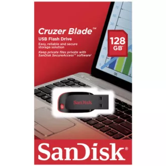 SanDisk Flash Disk 128GB Cruzer Blade, USB 2.0, schwarz