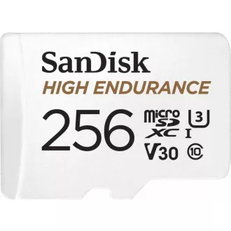 SanDisk MicroSDXC-Karte 256GB High Endurance (R:100/W:40 MB/s, Klasse 10, U3 V30) Adapter SanDisk MicroSDXC-Karte 256GB High Endurance (R:100/W:40 MB/s, Klasse 10, U3 V30) Adapter