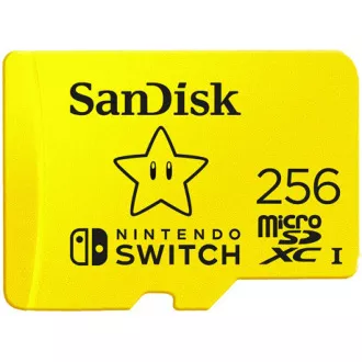 SanDisk MicroSDXC Karte 256GB für Nintendo Switch (R: 100/W: 90 MB/s, UHS-I, V30, U3, C10, A1) Lizenzprodukt, Super Mario