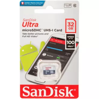 SanDisk MicroSDHC-Karte 32GB Ultra (80MB/s, Klasse 10 UHS-I, Android)