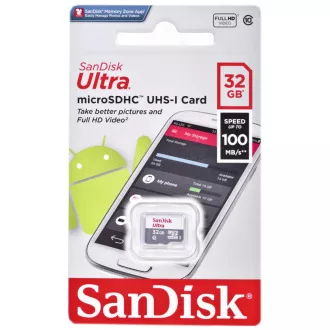 SanDisk MicroSDHC-Karte 32GB Ultra (80MB/s, Klasse 10 UHS-I, Android)
