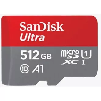 SanDisk MicroSDXC 512GB Ultra Karte (100MB/s, Klasse 10, Android) + Adapter