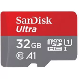 SanDisk MicroSDHC-Karte 32 GB Ultra (120 MB / s, A1 Klasse 10 UHS-I, Android - Tablet-Verpackung, Memory Zone App) + Adapter