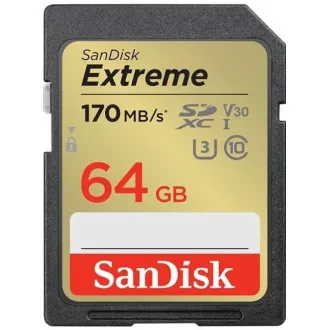 SanDisk SDXC-Karte 64GB Extreme (170 MB/s Klasse 10, UHS-I U3 V30) SanDisk SDXC-Karte 64GB Extreme (170 MB/s Klasse 10, UHS-I U3 V30)