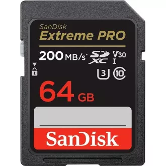 SanDisk SDXC-Karte 64GB Extreme PRO (200 MB/s Klasse 10, UHS-I U3 V30)