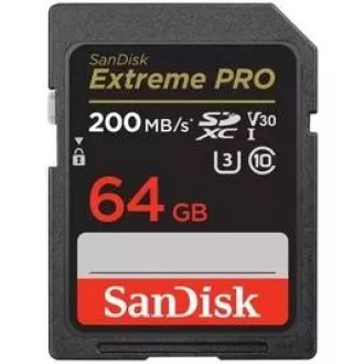 SanDisk SDXC-Karte 64GB Extreme PRO (200 MB/s Klasse 10, UHS-I U3 V30)