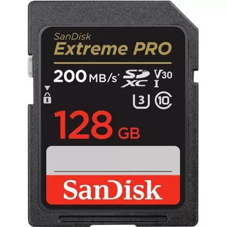 SanDisk SDXC-Karte 128GB Extreme PRO (200 MB/s Klasse 10, UHS-I U3 V30)
