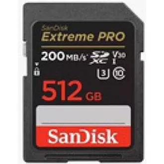 SanDisk SDXC-Karte 512GB Extreme PRO (200 MB/s Klasse 10, UHS-I U3 V30) SanDisk SDXC-Karte 512GB Extreme PRO (200 MB/s Klasse 10, UHS-I U3 V30)