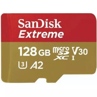 SanDisk micro SDXC Karte 128GB Extreme (190 MB/s Klasse 10, UHS-I U3 V30)   Adapter