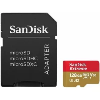 SanDisk micro SDXC Karte 128GB Extreme (190 MB/s Klasse 10, UHS-I U3 V30)   Adapter