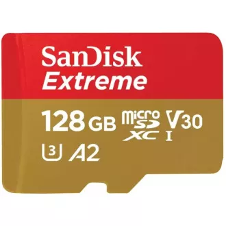 SanDisk micro SDXC Karte 128GB Extreme (190 MB/s Klasse 10, UHS-I U3 V30)   Adapter