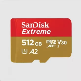 SanDisk micro SDXC Karte 512GB Extreme (190 MB/s Klasse 10, UHS-I U3 V30) Adapter SanDisk micro SDXC Karte 512GB Extreme (190 MB/s Klasse 10, UHS-I U3 V30) Adapter