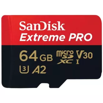 SanDisk micro SDXC Karte 64GB Extreme PRO (200 MB/s Klasse 10, UHS-I U3 V30)   Adapter