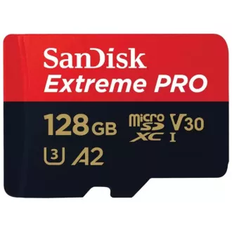 SanDisk micro SDXC Karte 128GB Extreme PRO (200 MB/s Klasse 10, UHS-I U3 V30)   Adapter