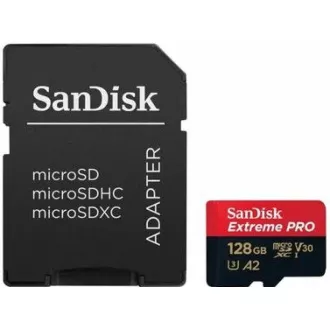 SanDisk micro SDXC Karte 128GB Extreme PRO (200 MB/s Klasse 10, UHS-I U3 V30)   Adapter