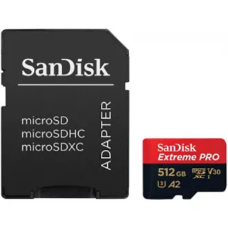 SanDisk micro SDXC Karte 512GB Extreme PRO (200 MB/s Klasse 10, UHS-I U3 V30)   Adapter