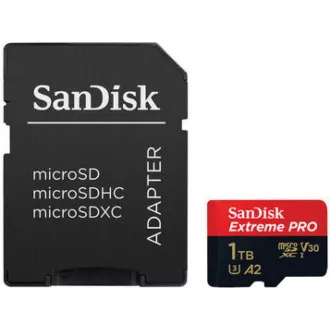 SanDisk micro SDXC Karte 1TB Extreme PRO (200 MB/s Klasse 10, UHS-I U3 V30)   Adapter